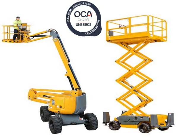 pemp 3a 3b 2025 Operador/a de Plataforma Elevadora Móvil de Personal PEMP (3A y 3B) - UNE 58923